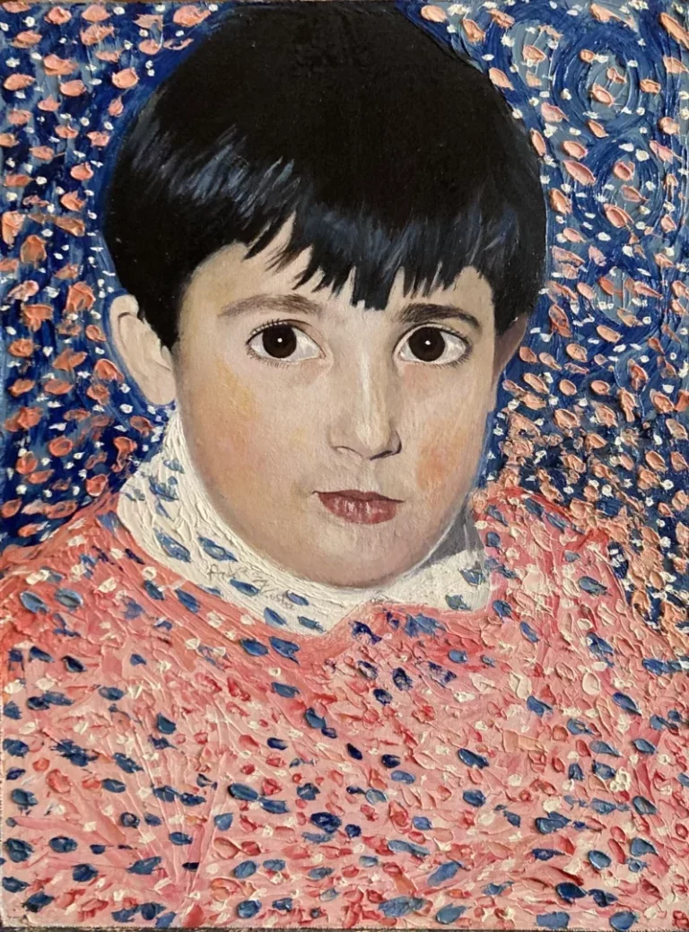 Self portait as a child,oil on panel 2012